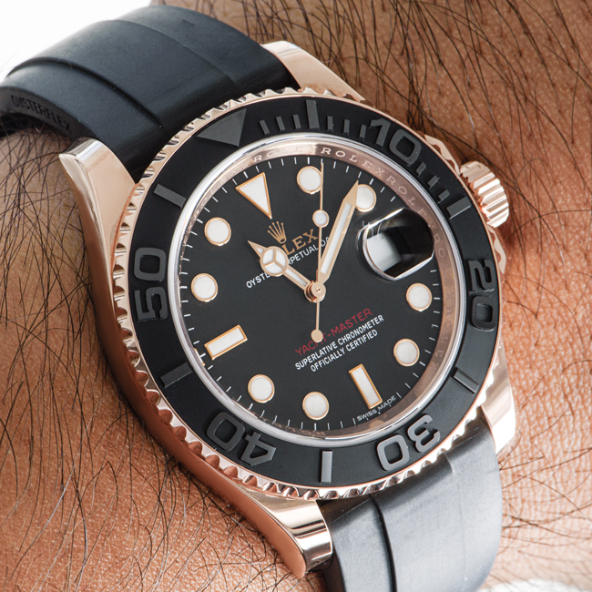 rolex yacht master 40 rose gold oysterflex