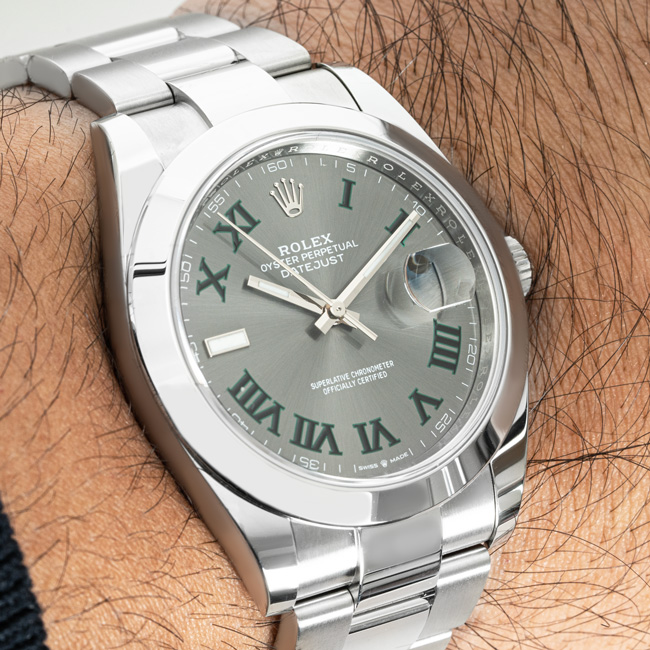 Rolex Datejust 41mm Wimbledon Dial Stainless Steel 126300 | WatchCentre ...