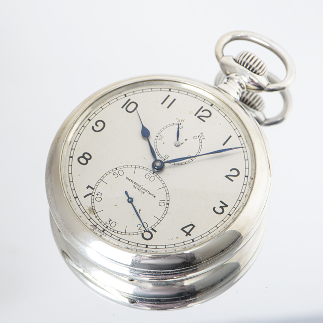 Vacheron Constantin NOS Open Face Deck Watch in Silver 1944 | Watch Centre