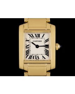 Cartier White 18K Yellow Gold Tank Louis W1529756 Women's