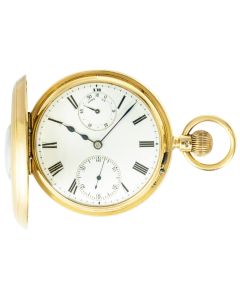 Rotherham & Sons. A Gold Half Hunter Power Reserve Pocket Watch C1900s