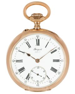 Breguet. A Rose Gold Keyless Lever Pocket Watch C1899