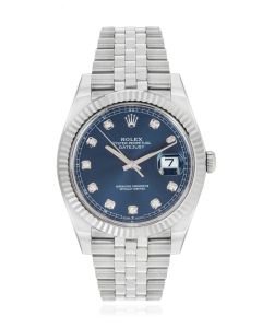 Rolex Datejust 41mm Blue Diamond Dial 126334