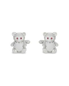 De Grisogono Teddy Bear Cufflinks White Gold & Ruby Set