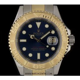 2008 Rolex Yacht-Master 16623 Steel & 18k Gold 40mm Blue Dial NEW