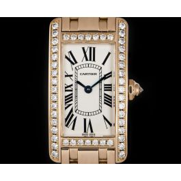 Cartier Tank Americaine Solid 18K Rose Gold Women's Watch WB7079M5