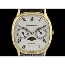 Audemars Piguet 18k Yellow Gold Day Date Moonphase Gents B P 5611