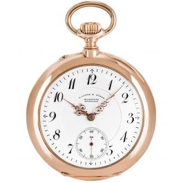 Antique A. Lange Sohne 50mm Rose Gold Open Face Keyless Lever