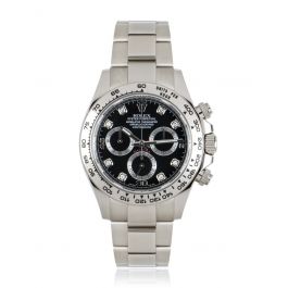 Rolex Daytona White Gold Black Diamond Dial 116509 | WatchCentre ...