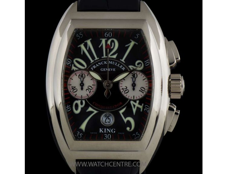 Franck Muller 18k White Gold King Conquistador Chronograph B P 8005 CC KING