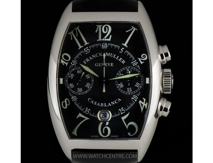 Franck Muller S S Black Dial Casablanca Chrono Gents B P 8885 C CC DT