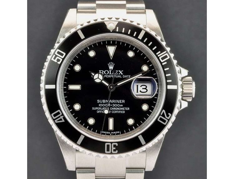 Rolex Steel Oyster Perpetual Submariner Date B&P 16610 | Watch Centre