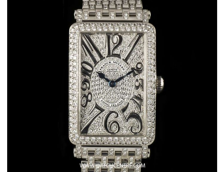 Franck Muller 18k W G Fully Loaded Diamond Set Long Island B P 952 QZ D CD