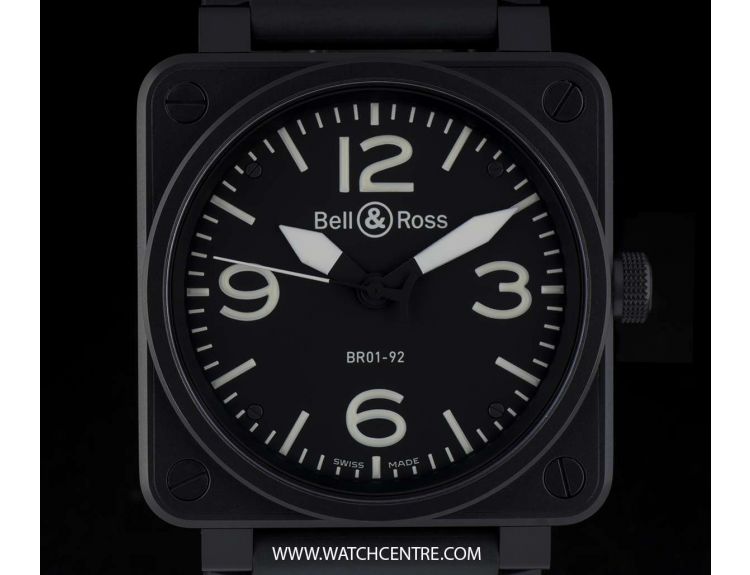 Bell Ross S S Unworn Matte Black PVD Aviation Carbon B P BR 01