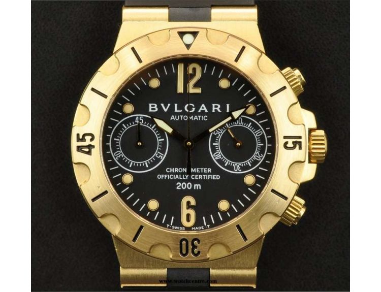 Bvlgari scuba discount chronograph gold