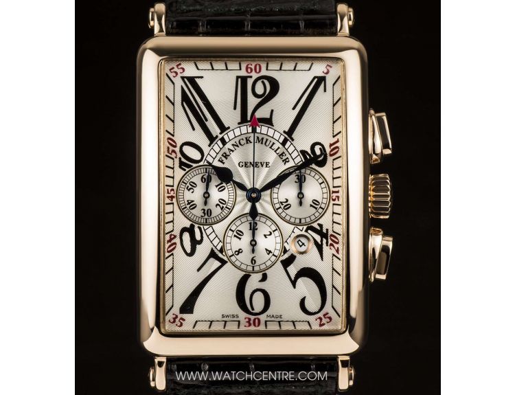 Franck Muller 18k R G Silver Dial Long Island Chrono B P 1200 CC AT