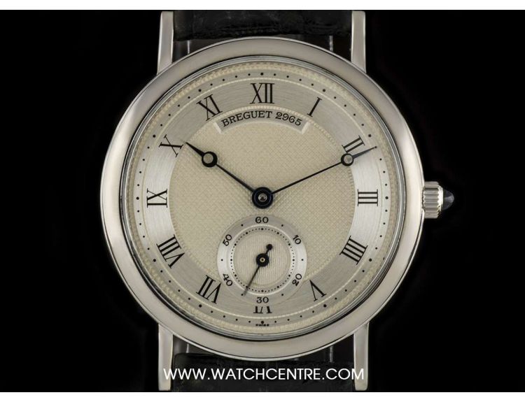 Breguet 18k White Gold Silver Roman Dial Classique Gents