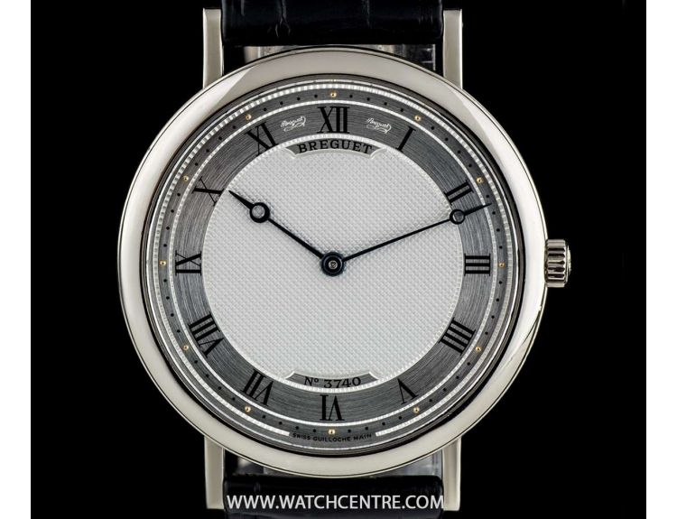 Breguet 18k White Gold Silver Roman Dial Classique Gents 5130