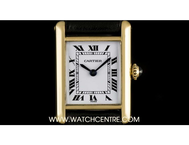 Cartier Tank Louis Ladies Watch 18k Yellow Gold