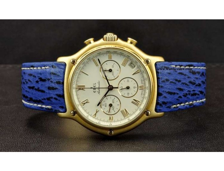 Ebel 1911 chronograph 18k yellow gold best sale