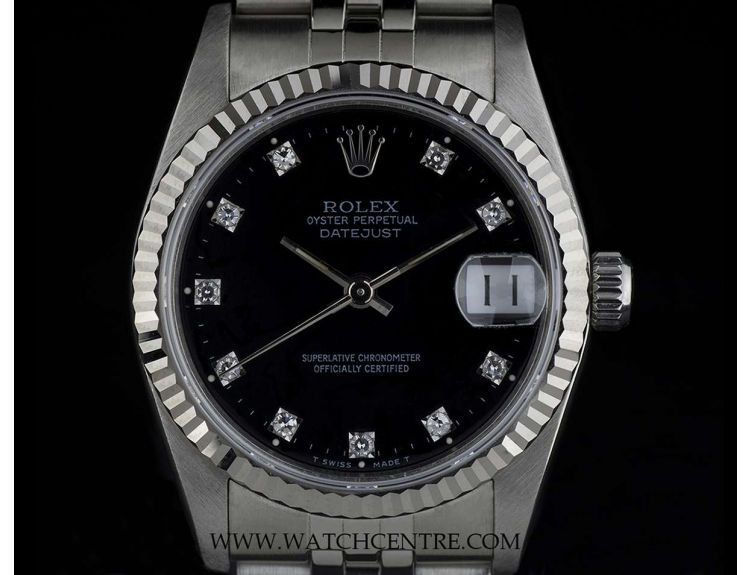 Rolex oyster perpetual datejust superlative chronometer officially hot sale certified diamond