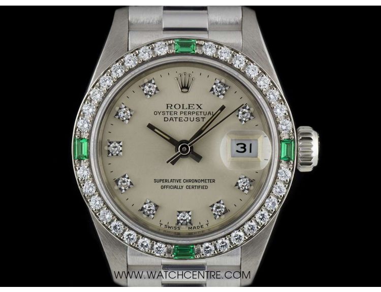 Rolex discount datejust emerald