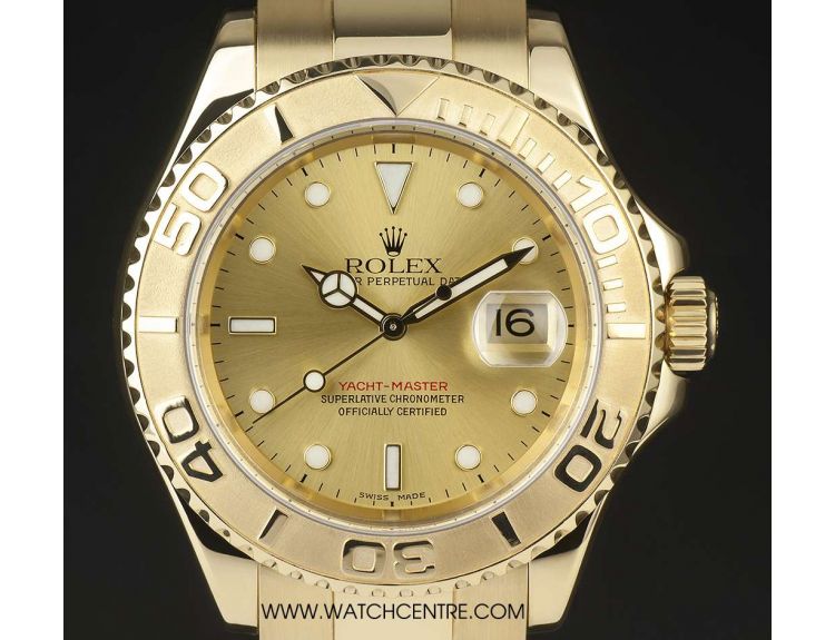 rolex yacht master gold champagne 16628