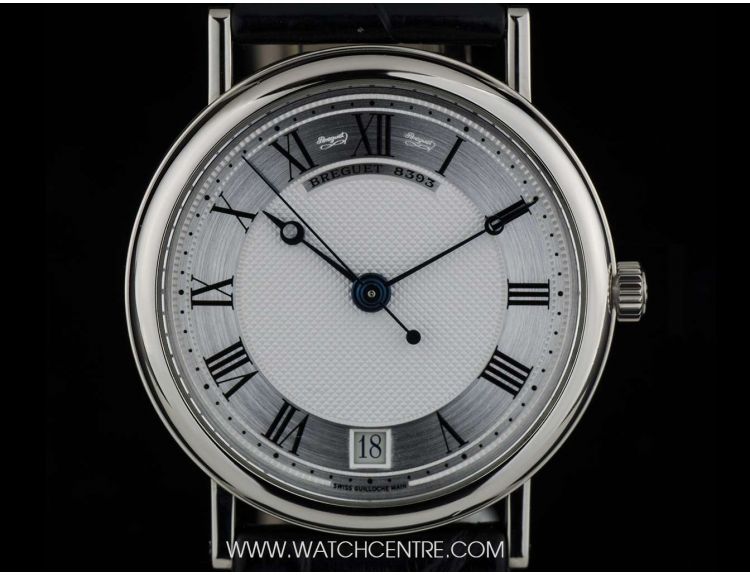 Breguet 18k White Gold Silver Dial Classique Gents Wristwatch 3980