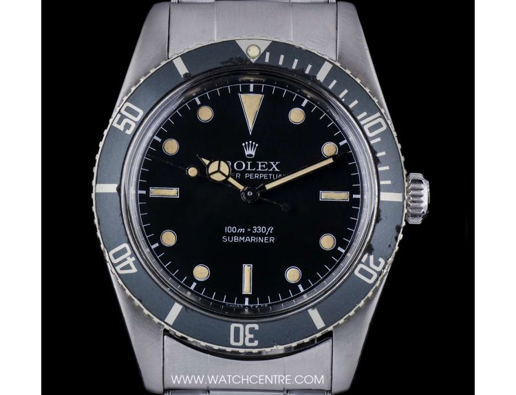 Rolex S S Rare Vintage No Crown Guard James Bond Submariner B P 5508