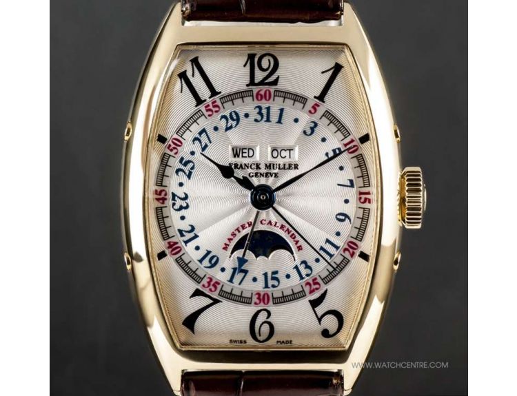 Franck Muller 18k Y G Cintree Curvex Master Calender B P 5850 MC L