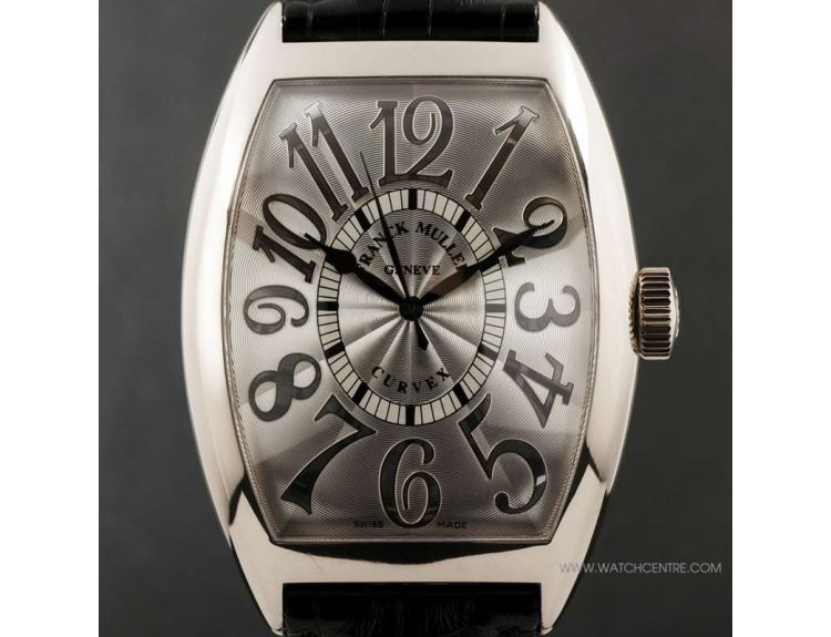 Franck Muller 18k White Gold Silver Dial Curvex B P 8880 SC