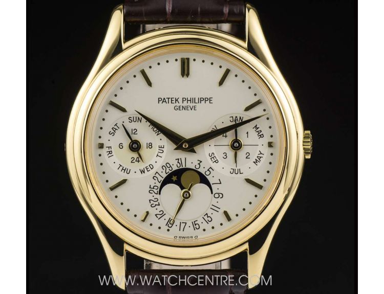 Patek Philippe 18k Y/G Perpetual Calendar Silver Dial B&P 3940J | Watch ...