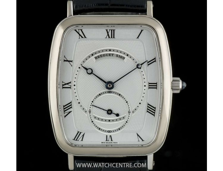 Breguet 18k White Gold Silver Roman Dial Classique Gents 3490