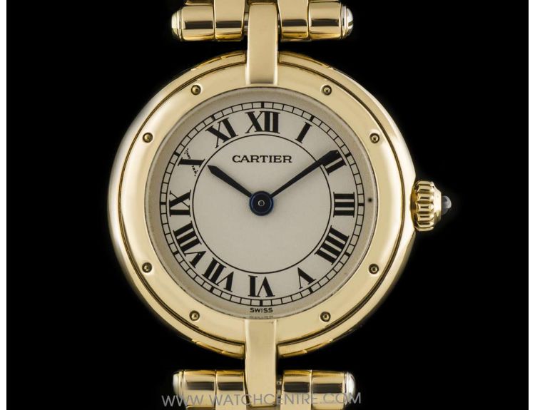 Cartier 18k Yellow Gold Ladies Round Vendome Wristwatch | Pre-Owned ...