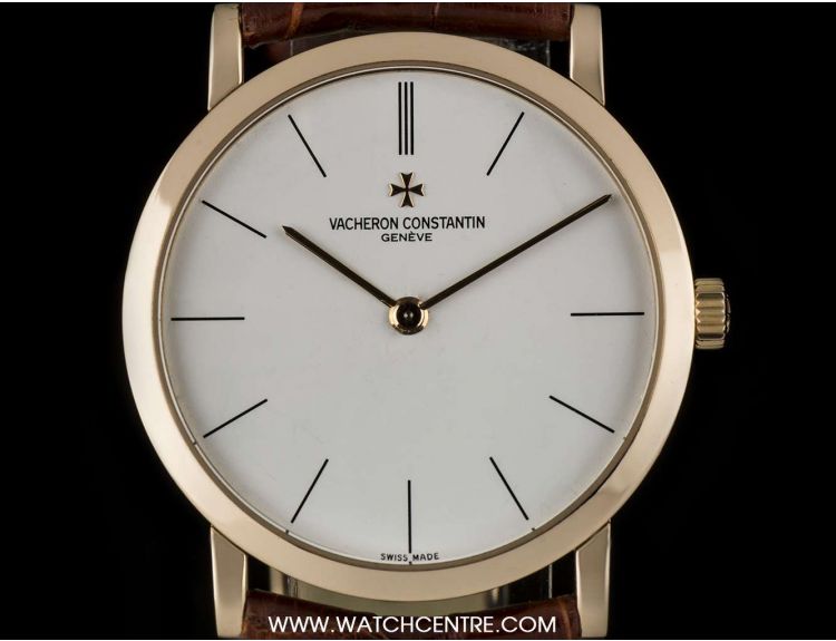 Vacheron Constantin 18k R G White Dial Ultra Thin Dress Watch 33093 3