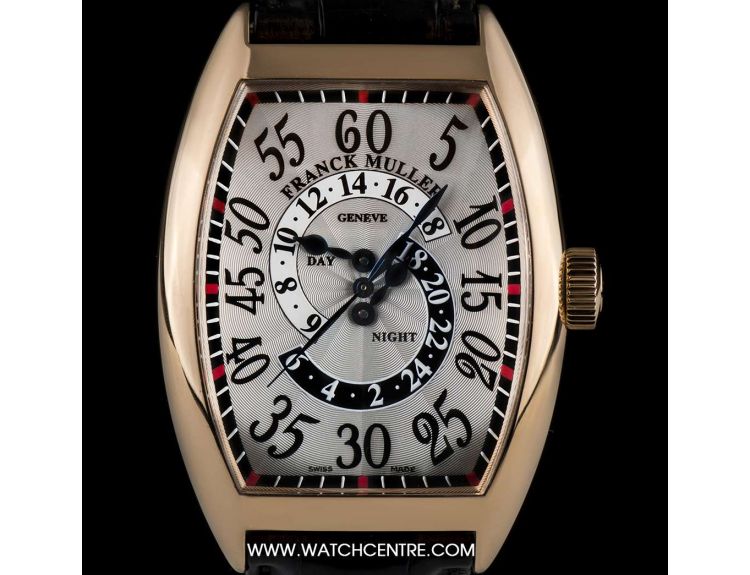 Franck Muller 18k R G Double Hour Retrograde Cintree Curvex B P 8880 DH R