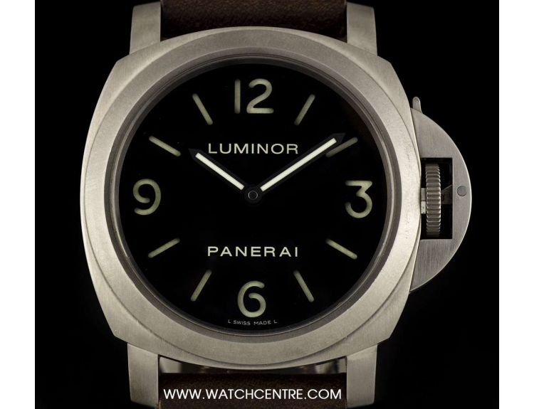 Panerai Titanium Black Dial Luminor Base 44mm B P PAM00176 Watch