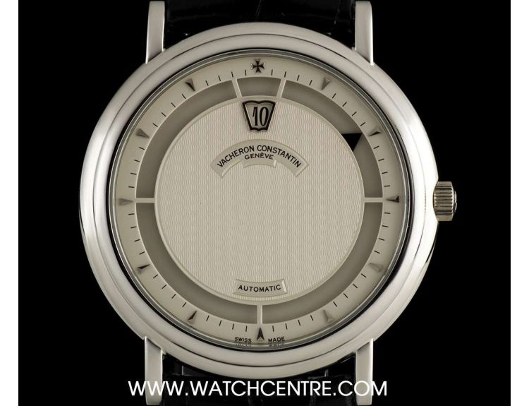 Vacheron Constantin Rare Platinum Silver Dial Saltarello Jump Hour 43040