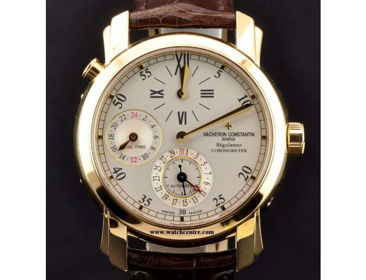 Vacheron Constantin 18k Y G Malte Dual Time Regulator B P 42005