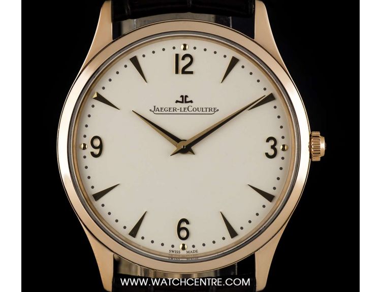 Jaeger LeCoultre 18k Rose Gold Cream Dial Master Ultra Thin B P Q1342420