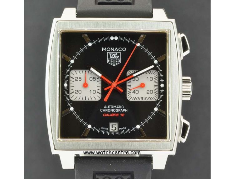 Tag Heuer S S Black Dial Monaco Chronograph B P CAW2114.FT6021