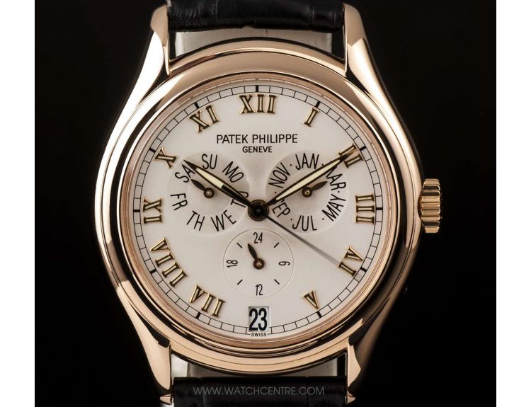 Patek Philippe 18k Rose Gold Annual Calendar B&P 5035R | Pre-Owned ...