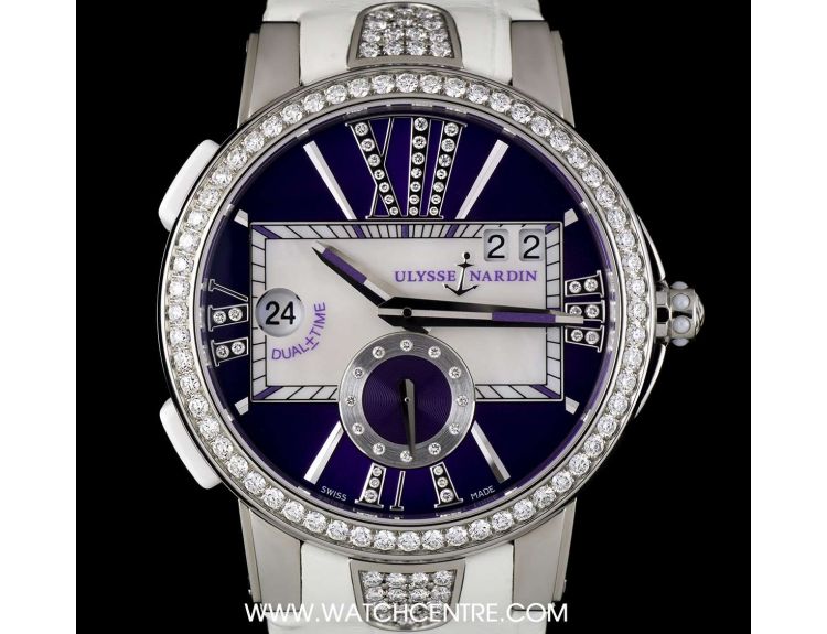 Ulysse Nardin S S Diamond Set Executive Dual Time Lady B P 243 10