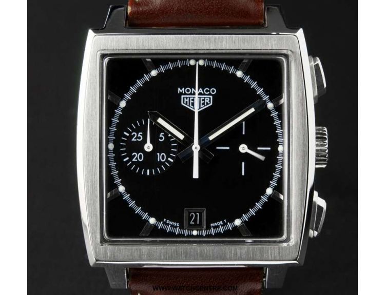 Heuer S S Black Dial Limited Edition Monaco CS2110