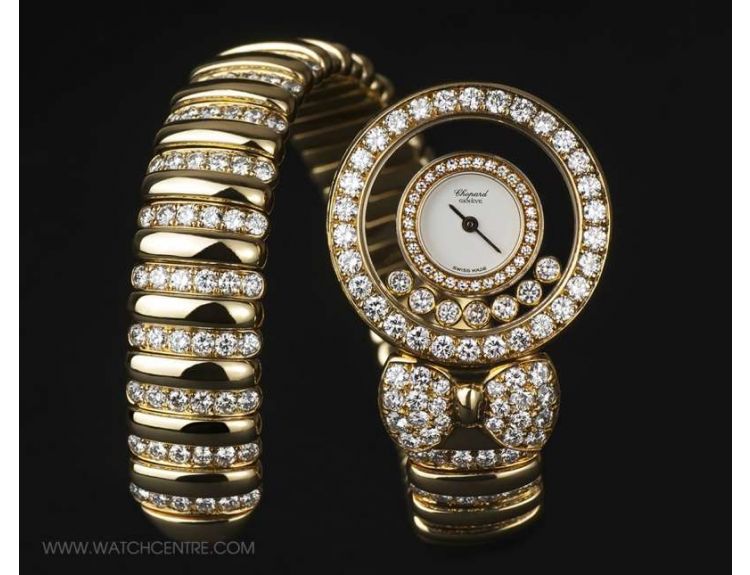 Chopard 18k Y G Happy Diamonds Lds Snake Watch 20 5533 0001