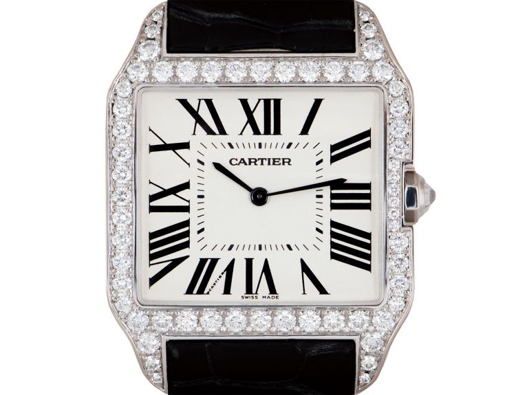 Cartier diamond hot sale watch mens