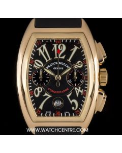 Franck Muller 18k Rose Gold Conquistador Chronograph Gents B&P 8001 CC