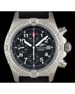 Breitling Chronograph Avenger Gents Titanium Black Dial B&P E13360