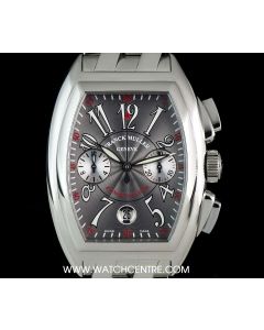 Franck Muller Stainless Steel Grey Arabic Dial Conquistador Chrono Gents 8005 CC