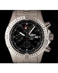 Breitling Super Avenger Men's Stainless Steel Black Dial B&P A13370